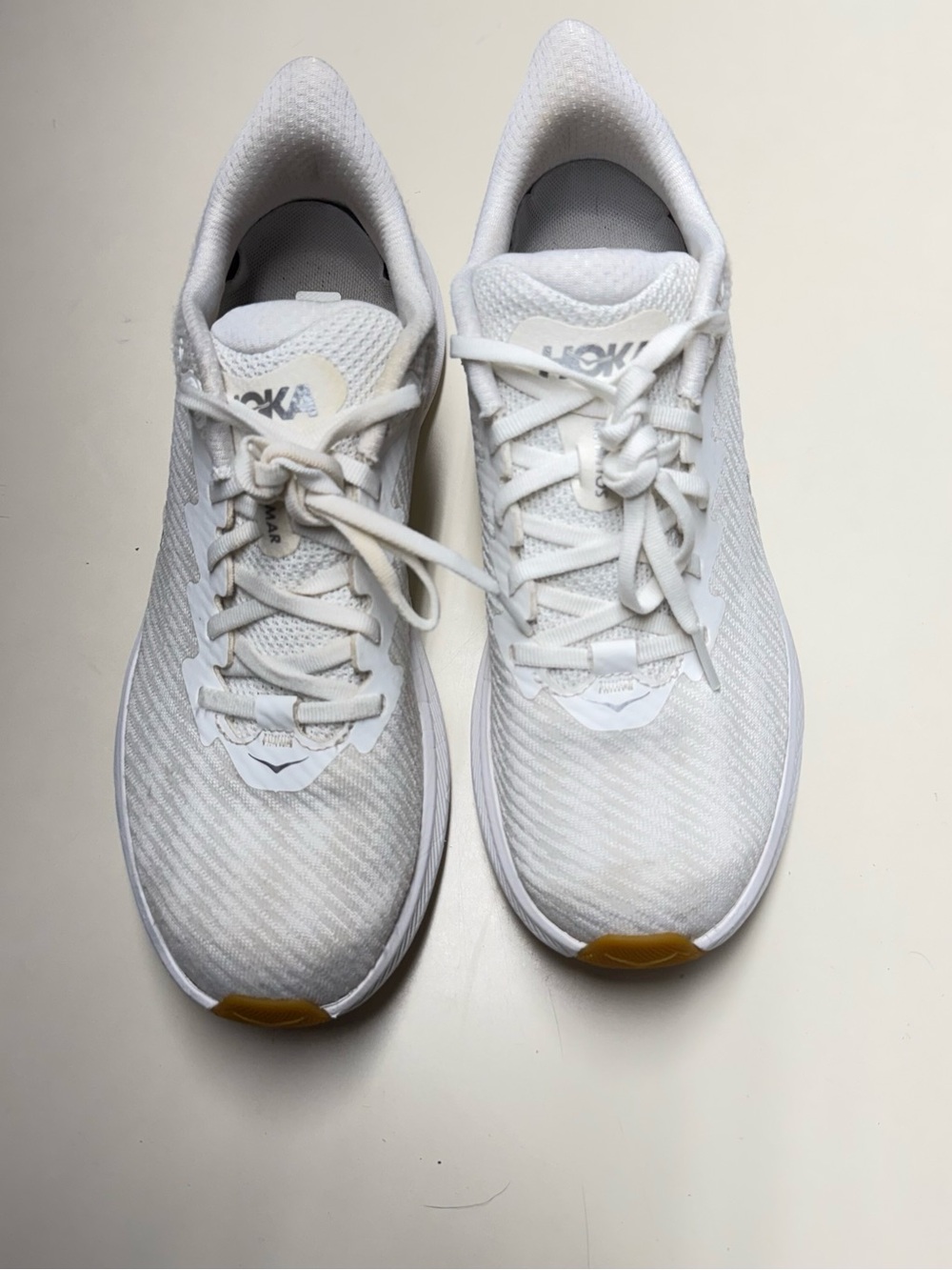 HOKA Solimar Women’s White Mesh Lace-Up Running Shoes 1123075 - Picture 4 of 9